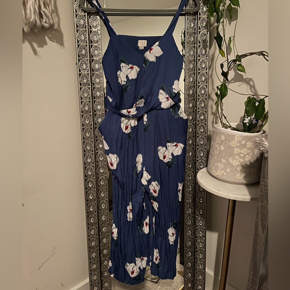 Blue floral Jumpsuit Size S $15